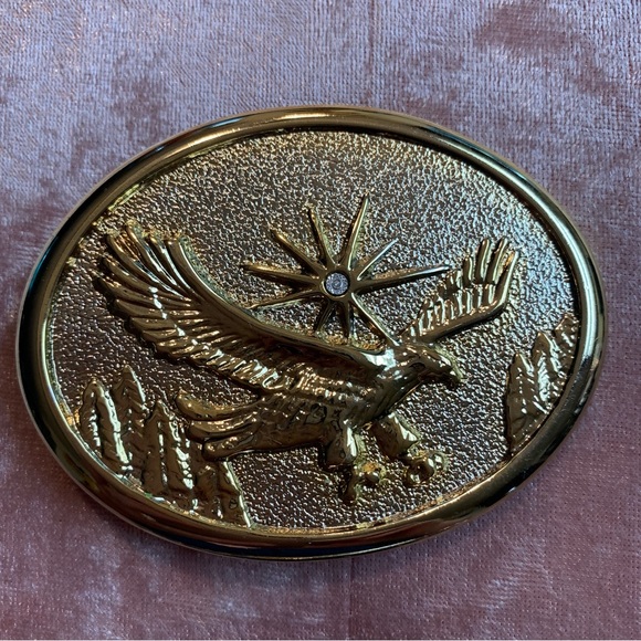 Lot of 3 Metal Vintage Belt Buckles - eagle, big rig, and Century 21 - Picture 3 of 8